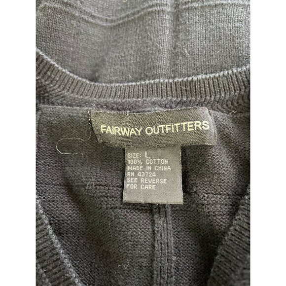 Fairway Outfitters Mens Vest Golf Sleeveless‎ V Neck Sweater Black Large - Picture 3 of 7